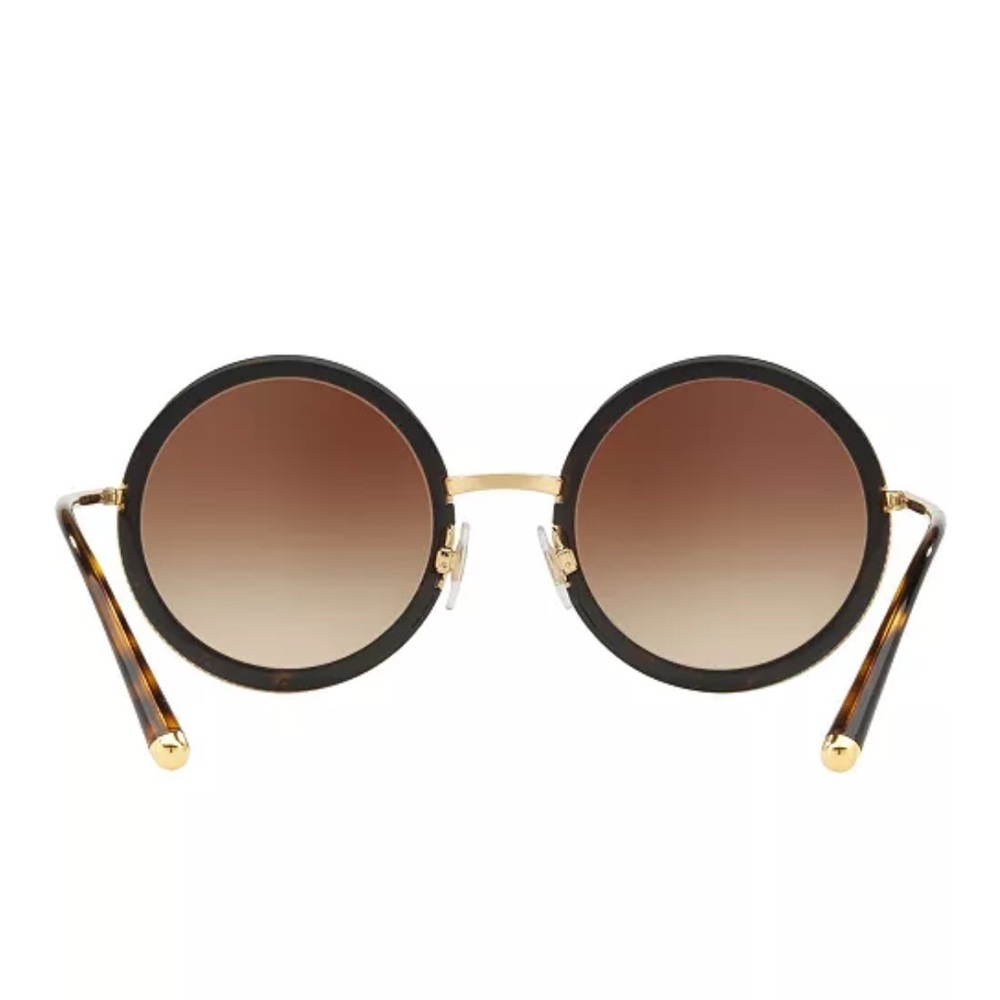 Dolce & Gabbana Round Gold Sunglasses - Picture 4 of 9